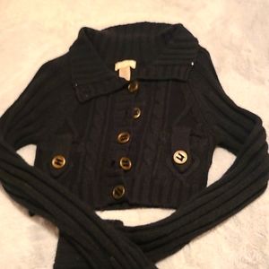 Black Arizona cropped sweater size small